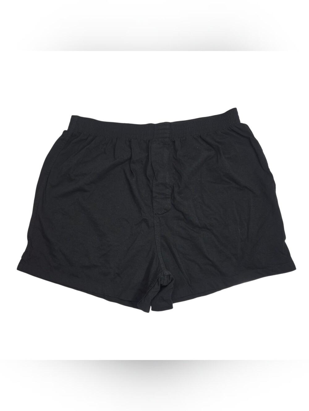 Men's Black Cotton Boxer Briefs — Comfortable Everyday Fit. Size L